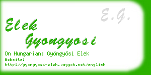 elek gyongyosi business card